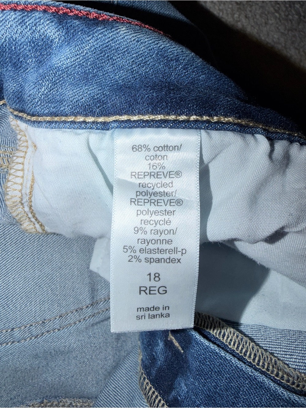 Maurices Blue Wide Leg Jeans with Red Accent Stitching